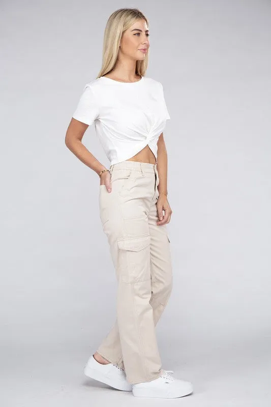 Ambiance Everyday Wear Comfort Waist Cargo Pants