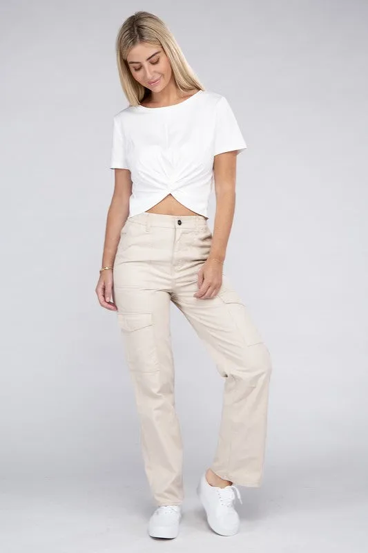 Ambiance Everyday Wear Comfort Waist Cargo Pants