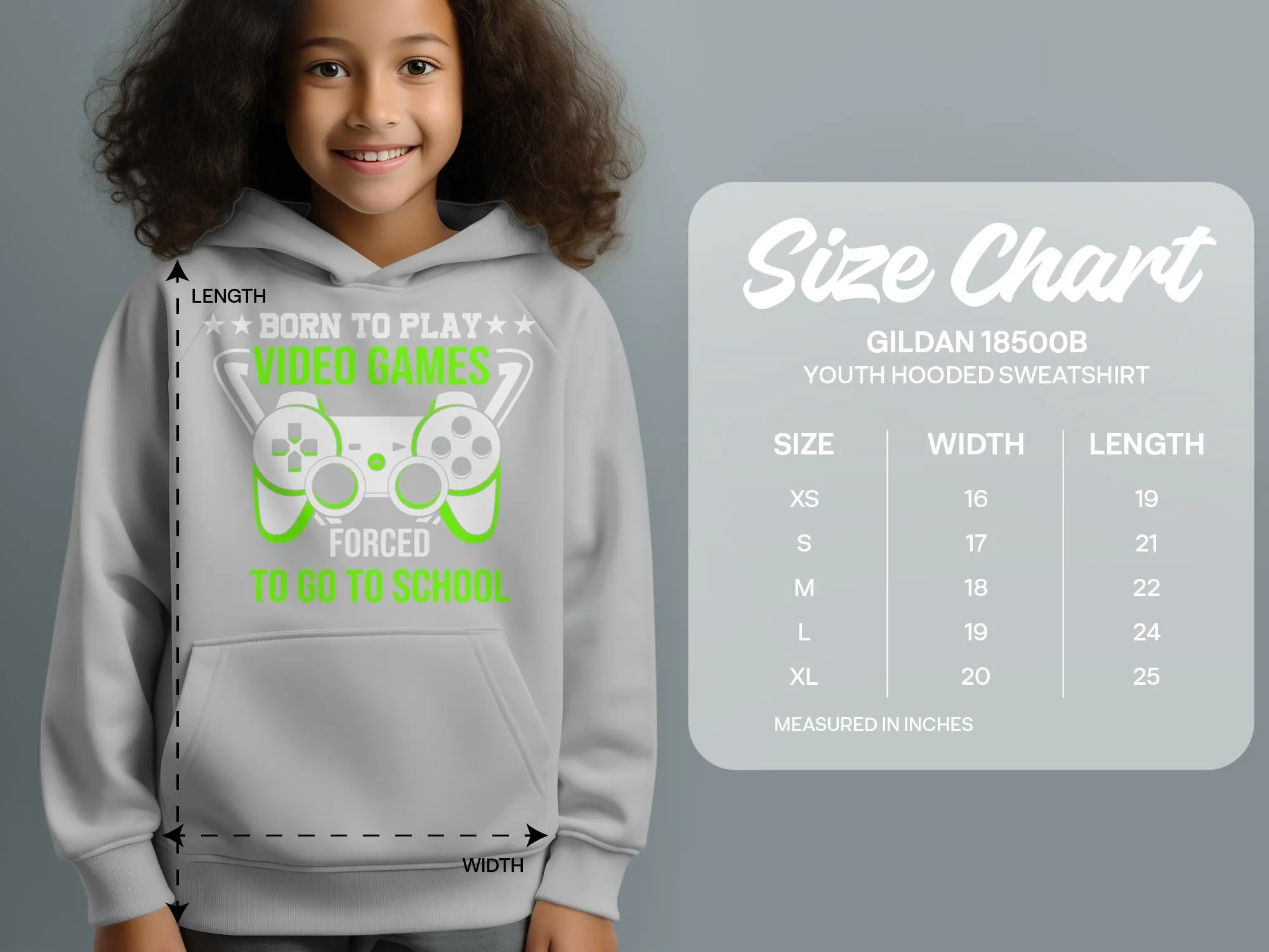 Born to Play Video Games Forced to Go to School Hoodie