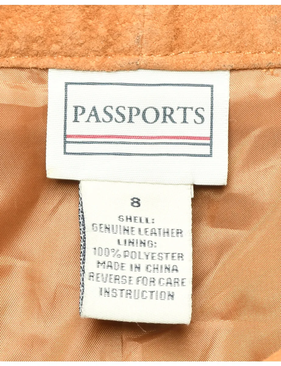 Brown Suede Trousers - W32 L32