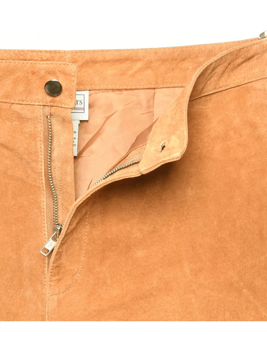 Brown Suede Trousers - W32 L32