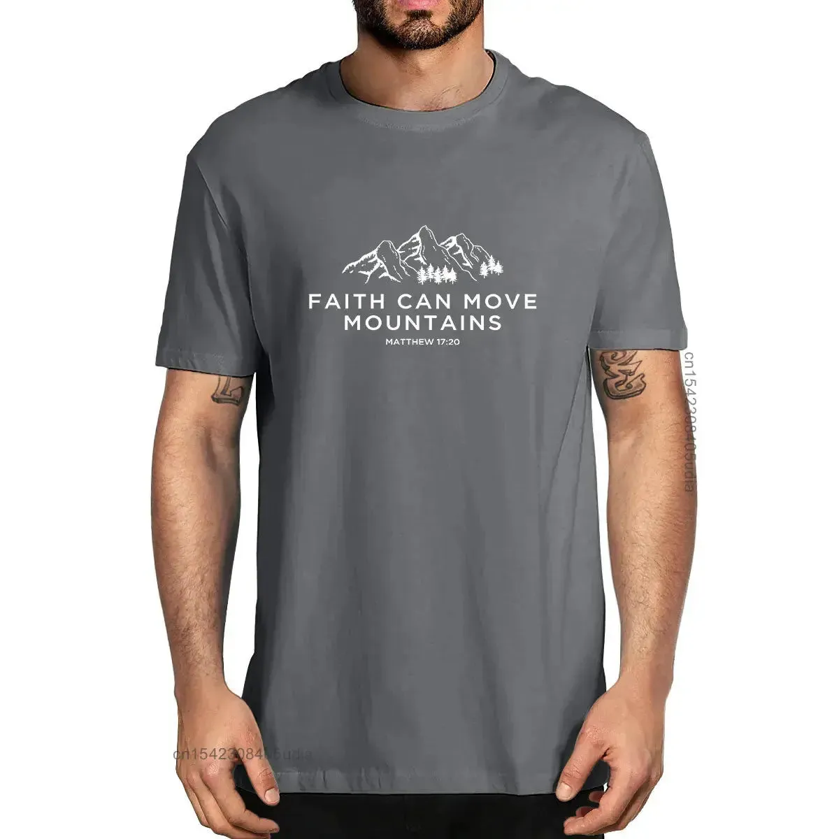 Faith Can Move Mountains - Matthew 17:20 Christian T-shirt