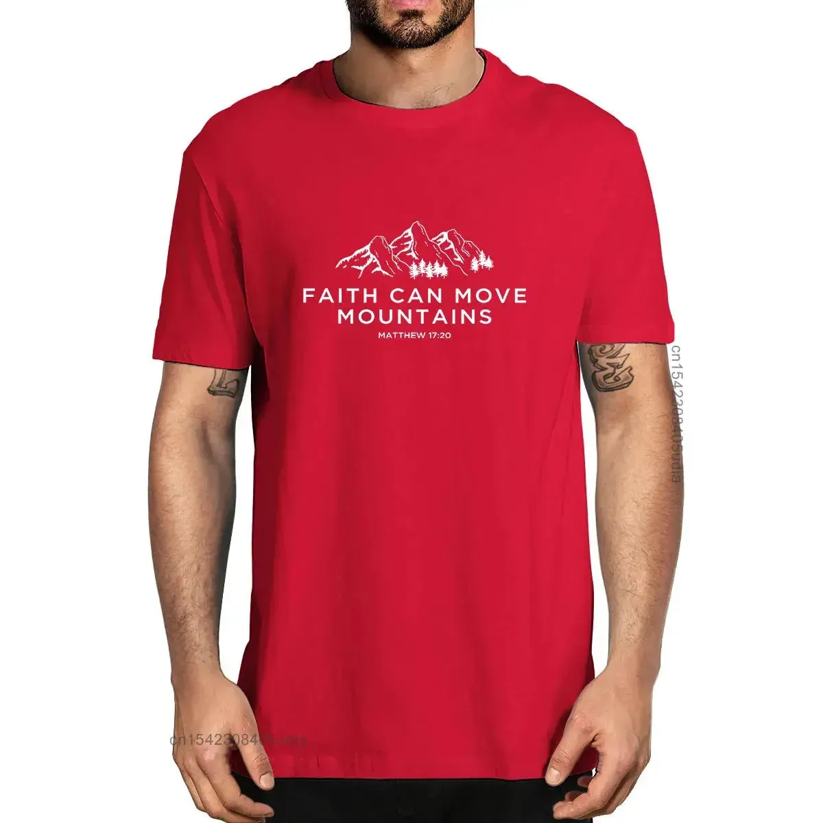 Faith Can Move Mountains - Matthew 17:20 Christian T-shirt