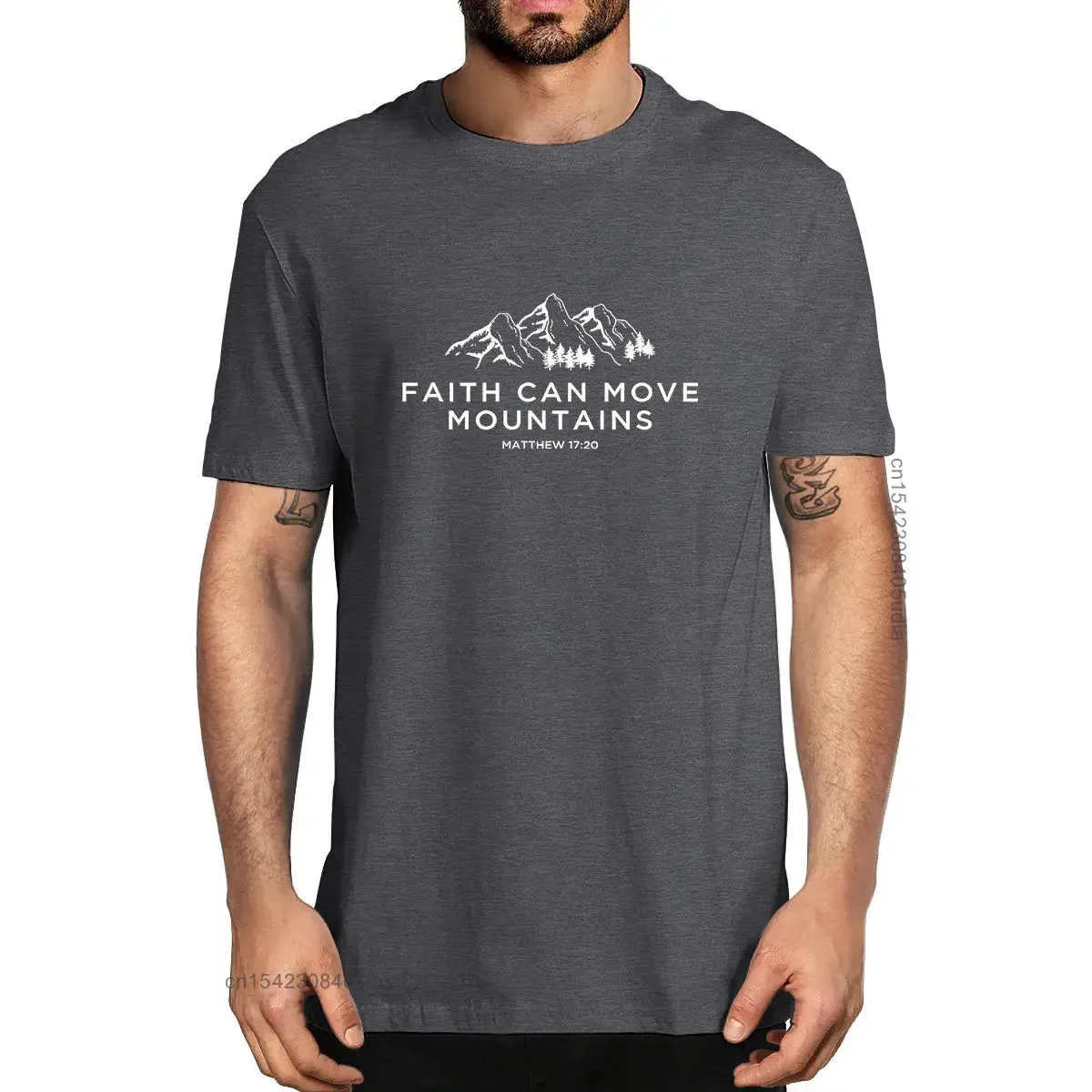 Faith Can Move Mountains - Matthew 17:20 Christian T-shirt
