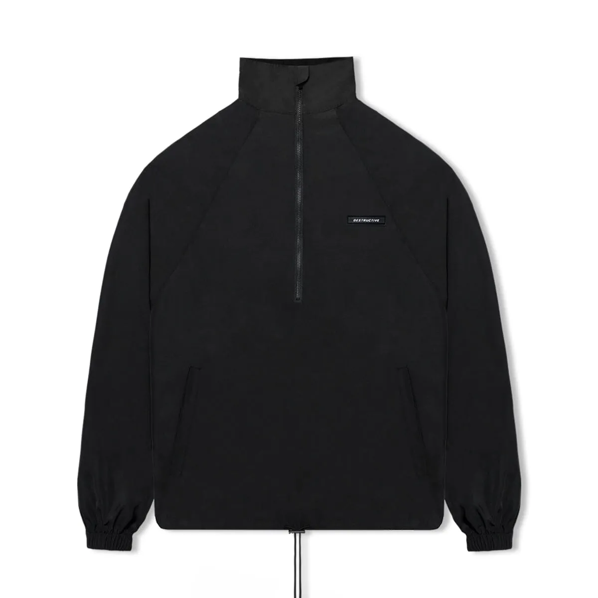 Half Zip Nylon Jacket - Black