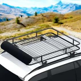 Heavy-Duty Car Roof Rack Basket 123cm 80kg Capacity - Giantz