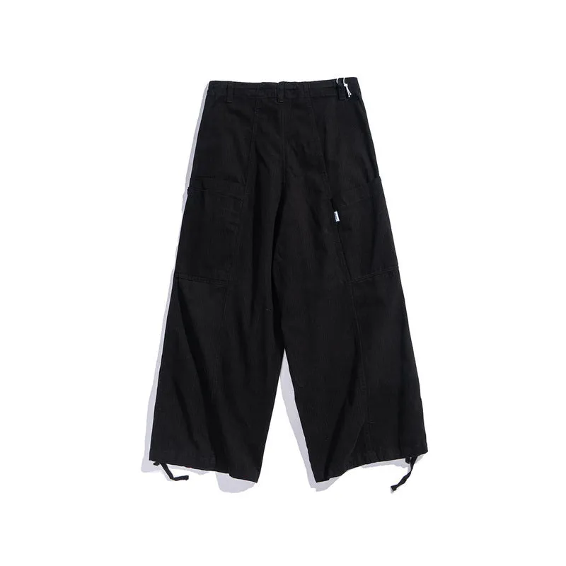 Man Fall Outfits Cargo Pants High Street Retro Straight Cargo Pants Loose Pants Draping Effect Lantern Trousers