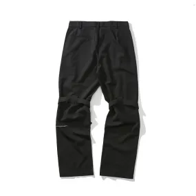 Man Fall Outfits Cargo Pants Ribbon Straight-Leg Trousers Hot Drilling Overalls Loose Flared Suit Pants for Men and Women