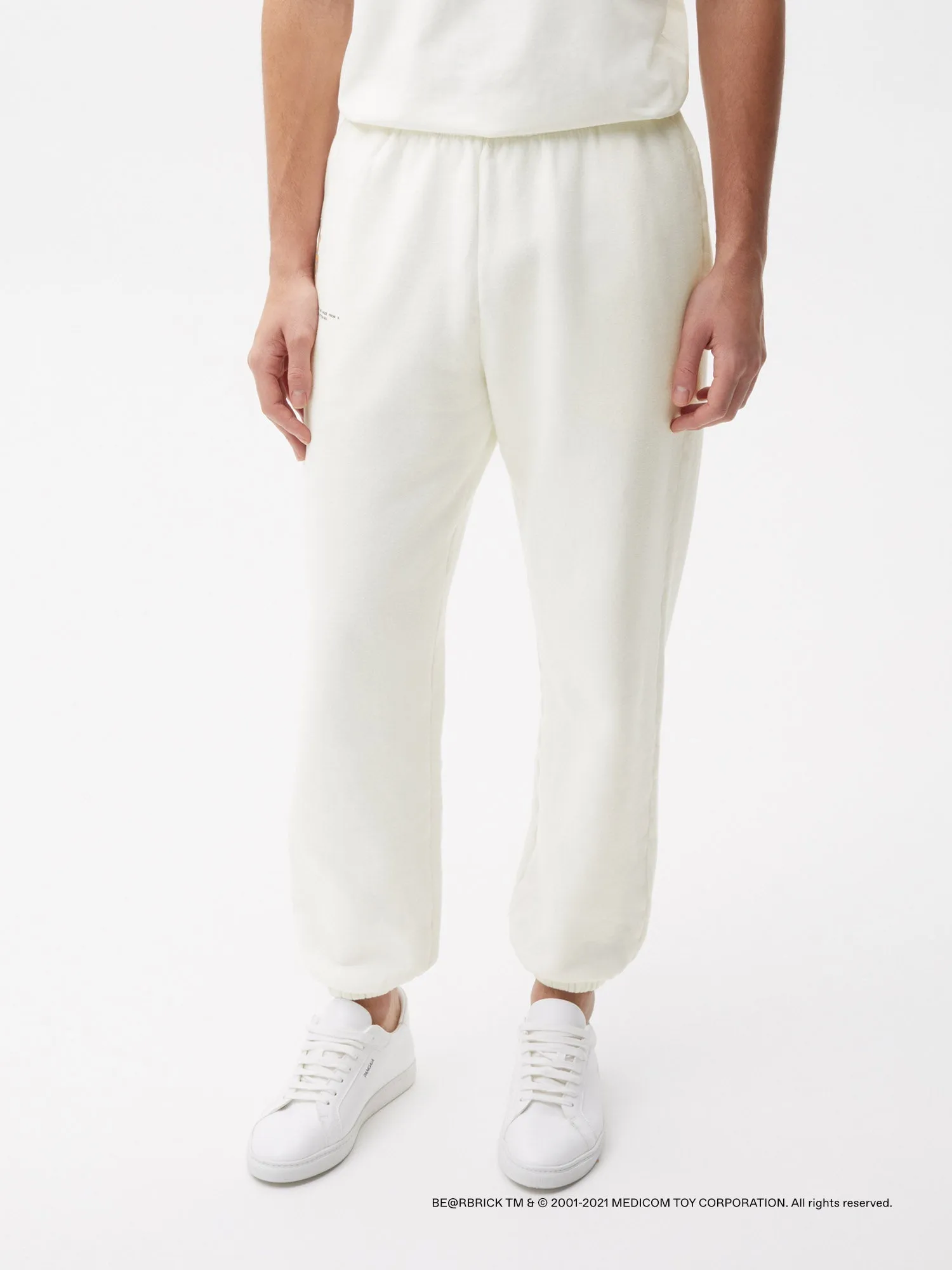 Pangaia x Haroshi BE@RBRICK™ Recycled Cotton Track Pants—off-white