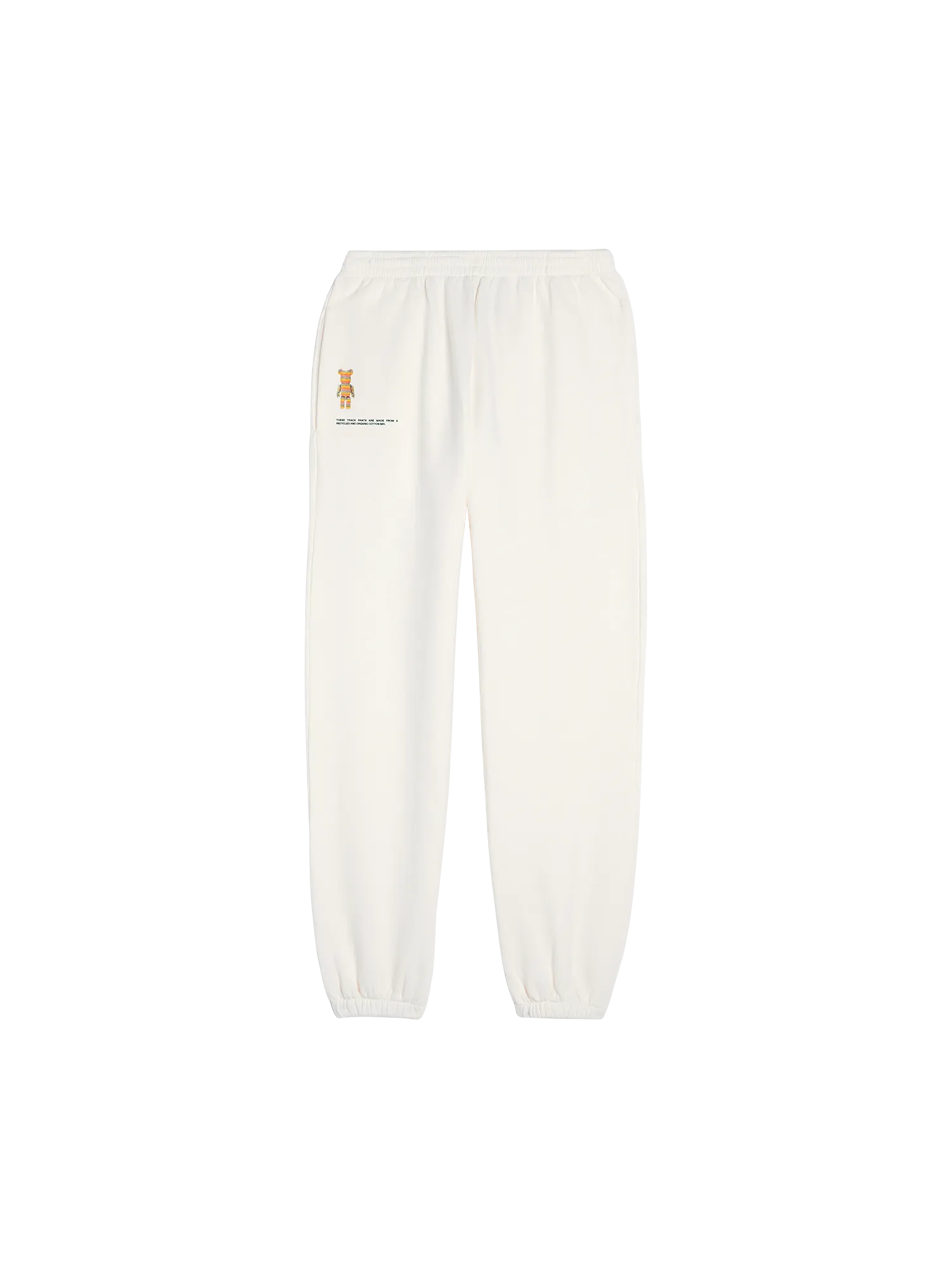 Pangaia x Haroshi BE@RBRICK™ Recycled Cotton Track Pants—off-white