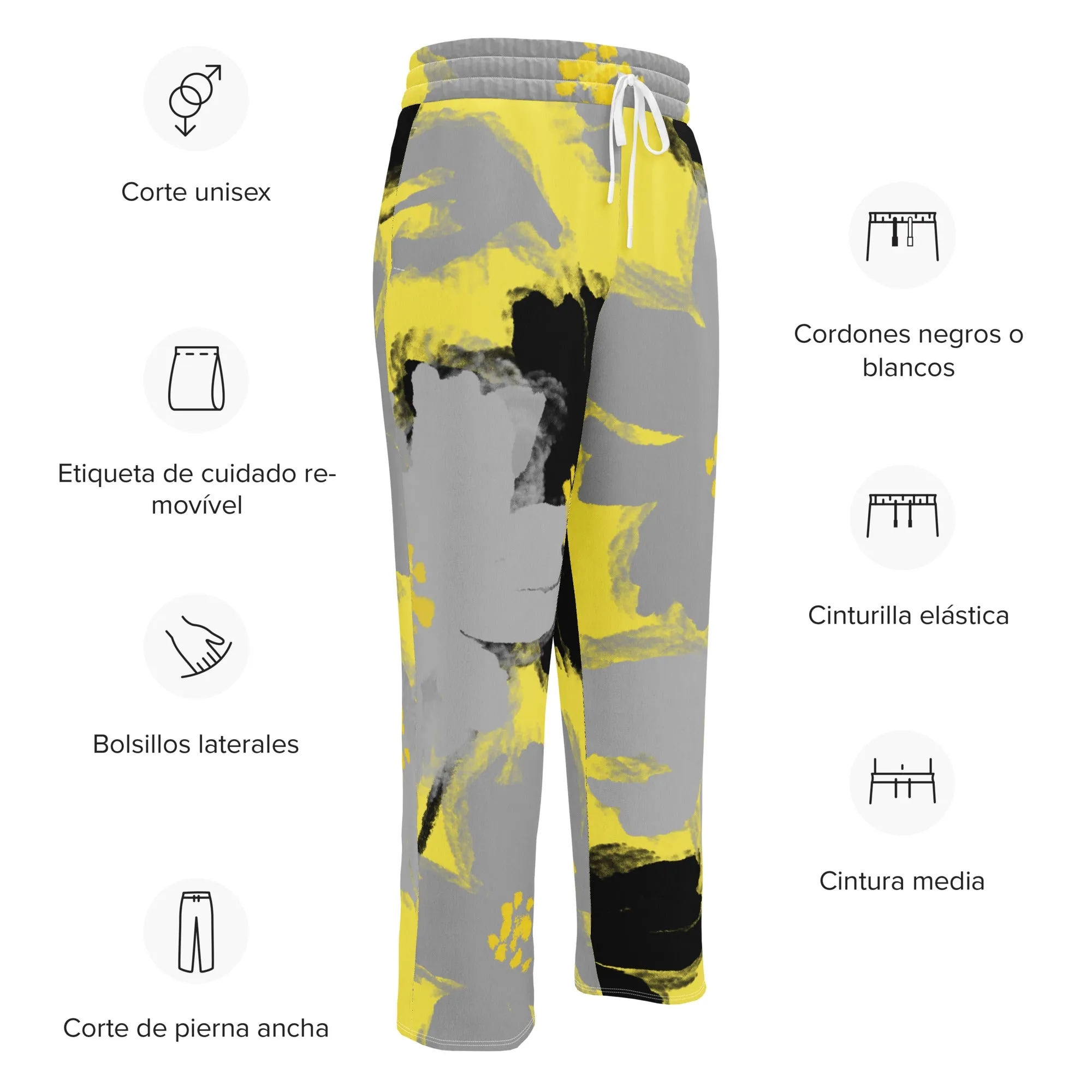 Valentines Day Wide Leg Joggers - Flower (Glamourange Valentine Day Gifts Wide Leg Joggers - Design 0012)