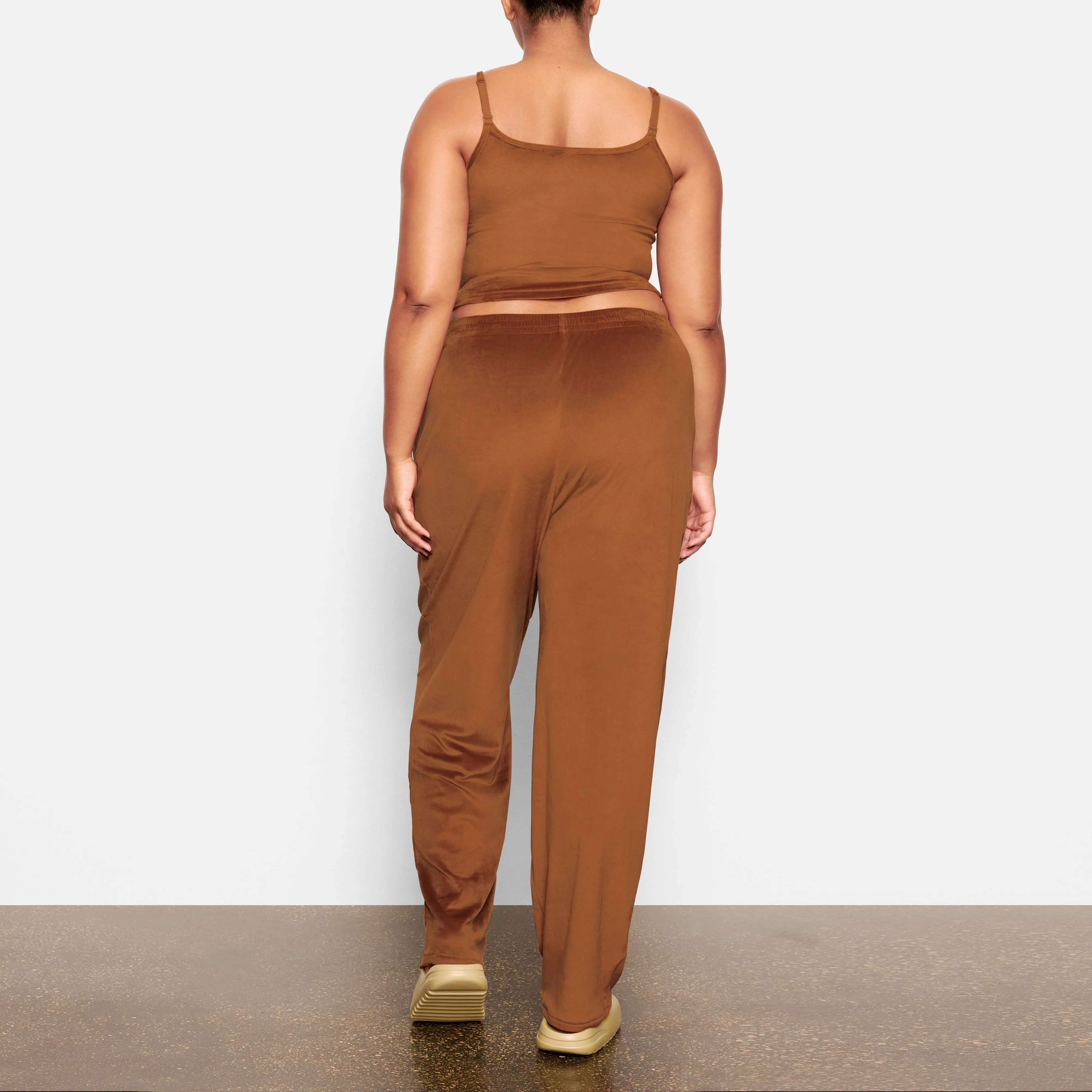 VELOUR TRACK PANT | COPPER