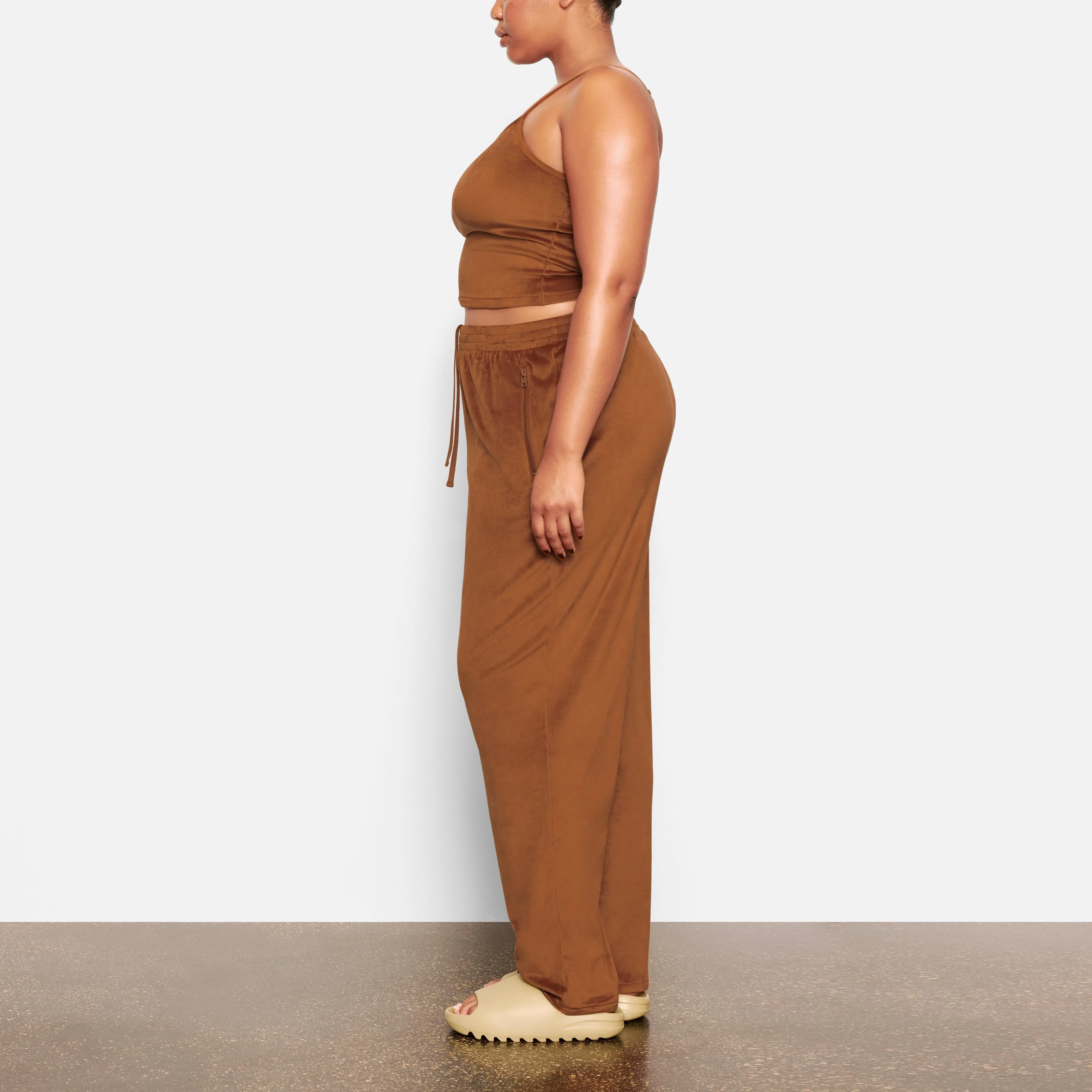 VELOUR TRACK PANT | COPPER
